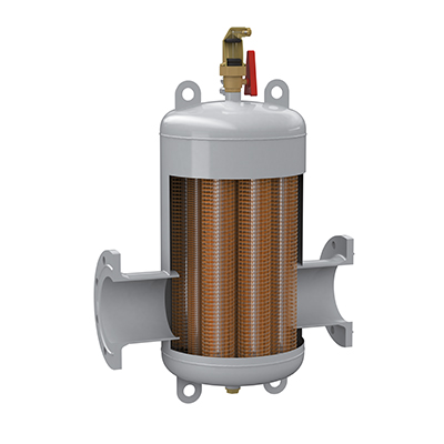 Separator de microbule de aer si gaz Exvoid Otel - sectiune